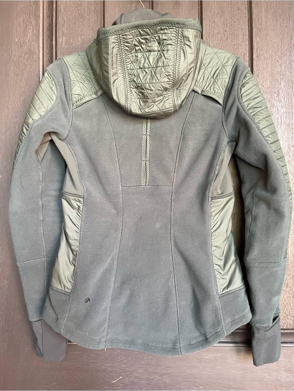 🦄 RARE Lululemon Fleecy Keen Jacket III Dark Fuel / Fuel Green Size 8 - Picture 8 of 10